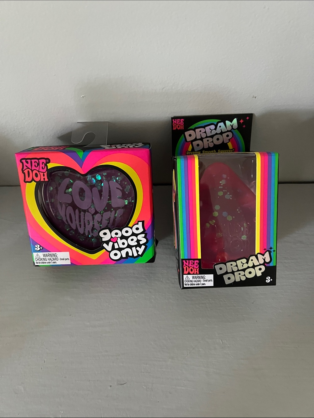 Nee doh authentic squishies set of 2 dream drop and love yourself